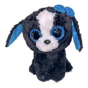 TY Beanie Boos Tracey Black & White Dog Plush 9” Stuffed Animal Soft